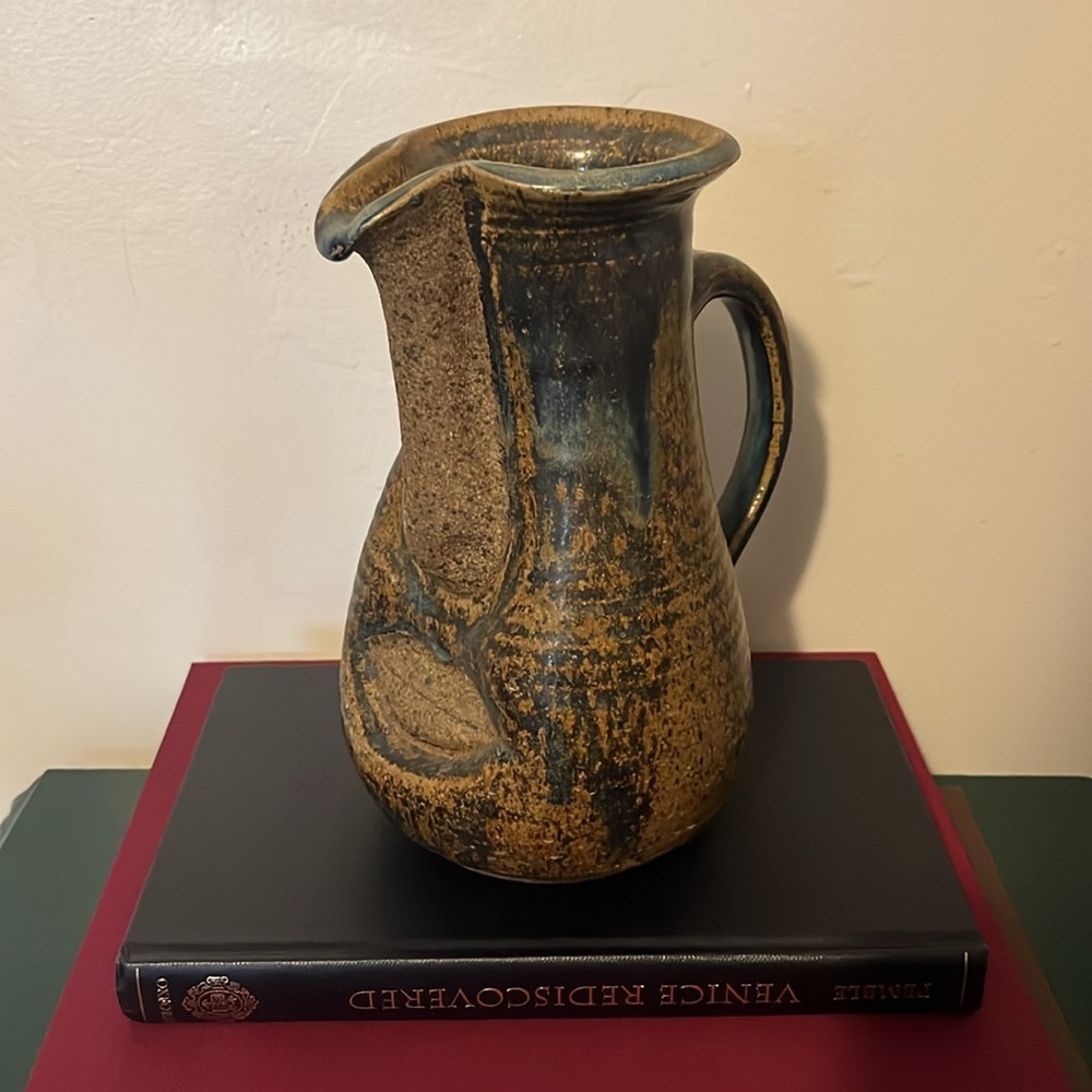 Early Vintage Stoneware‎ Studio Art Pottery Folk Art Face Jug Pitcher 8.25'' - Picture 2 of 8